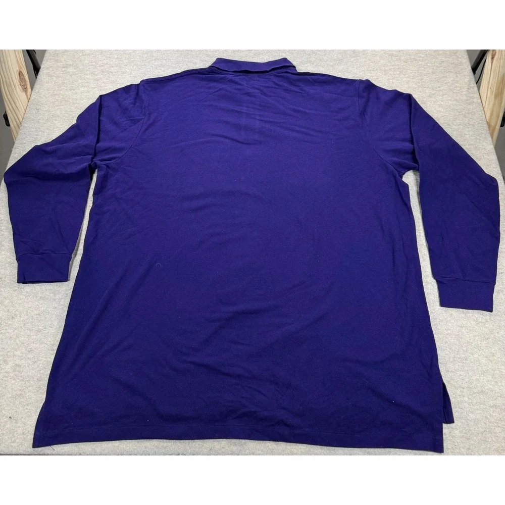 Polo Ralph Lauren Long Sleeve Polo Shirt Mens 3XLT Purple Golf Collared Pullover
